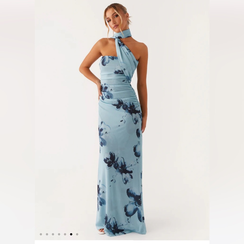 Peppermayo Blue Floral Songbird Maxi Dress